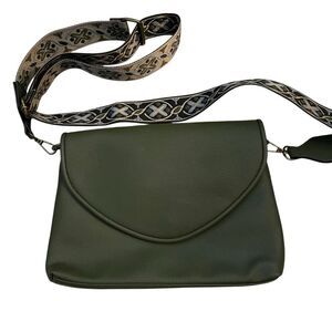 Simply Noelle Olive Green Crossbody with Decorative Adjustable Strap